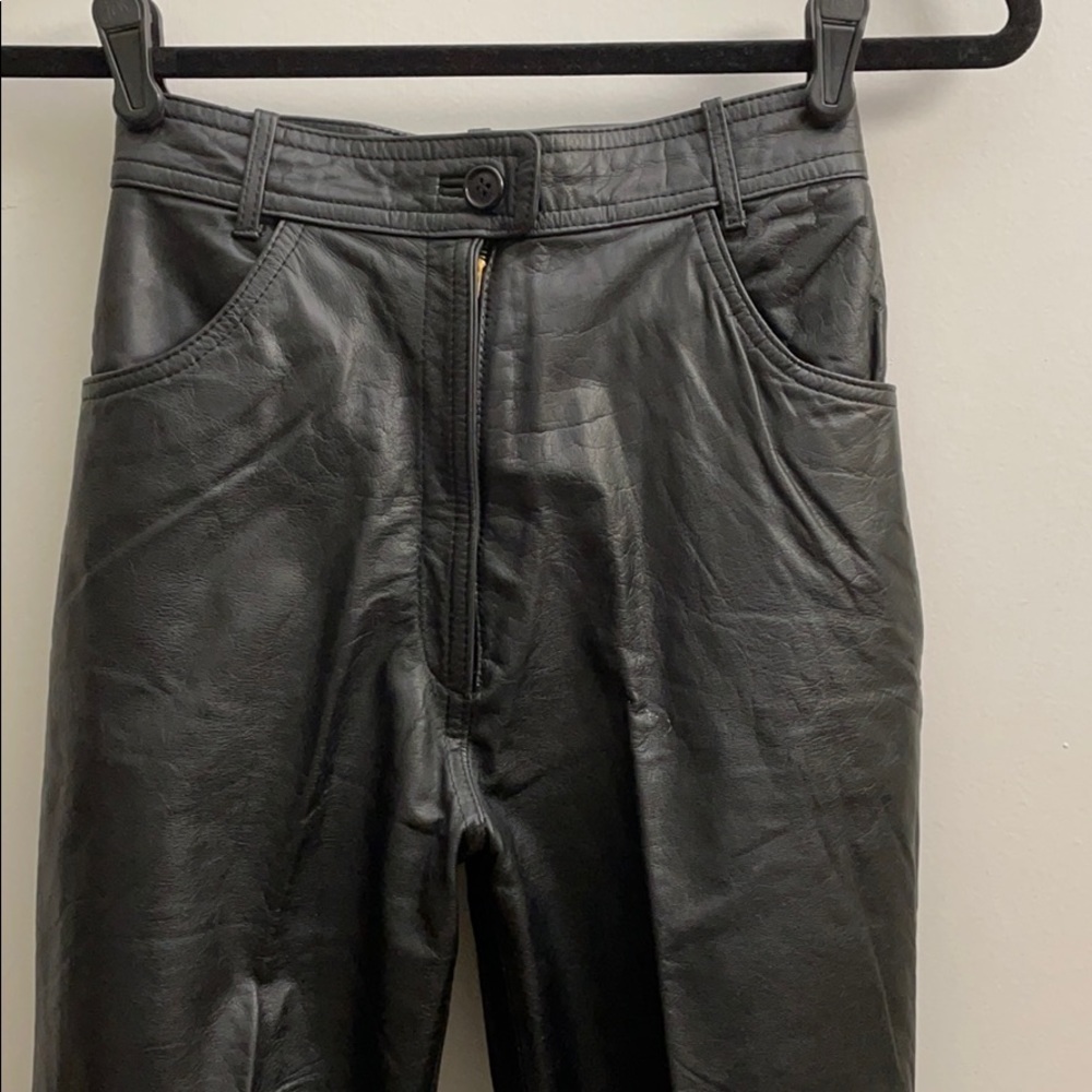 Vintage Japanese High Waisted Leather Pants